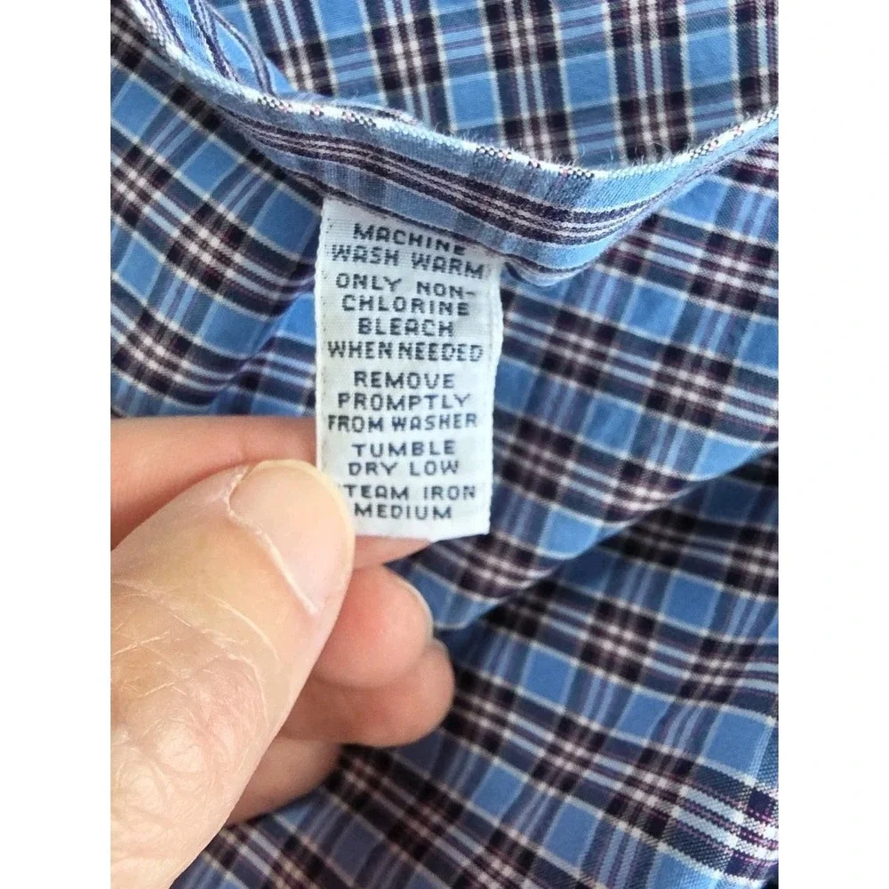 Polo Ralph Lauren Short Sleeve Button Down Shirt Mens XL Blue Plaid CLASSIC Fit